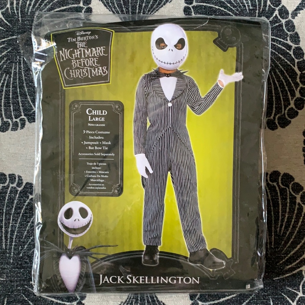 Disney | Kids L Tim Burton Nightmare Before Christmas Jack Skellington Costume